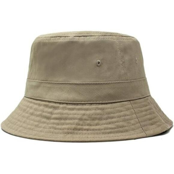 Unisex Cotton Bucket Hat Summer Sun Protection Beach Fishing Golf Vacation Hat - Picture 7 of 7
